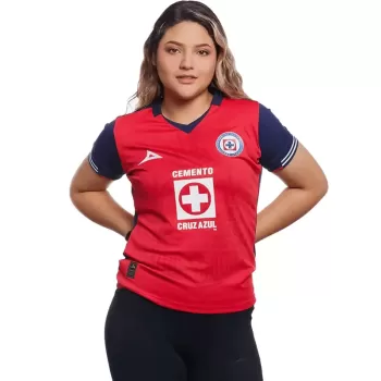 2024 2025 Cruz Azul Womens Third Soccer Jersey Blue Red