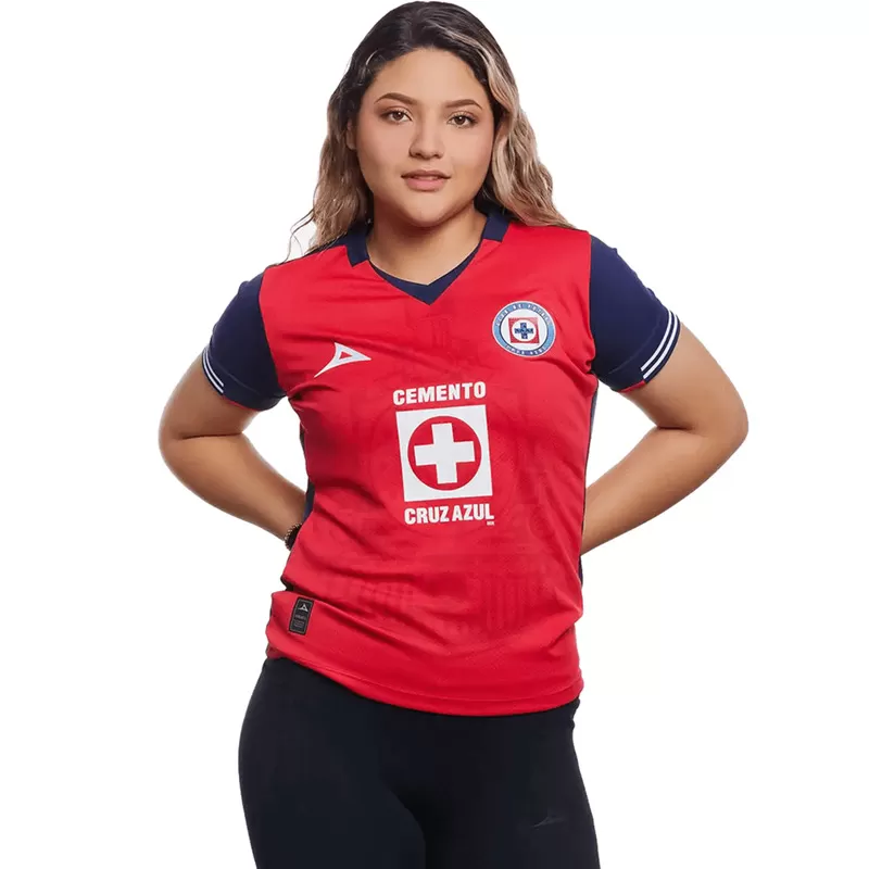 2024 2025 Cruz Azul Womens Third Soccer Jersey Blue Red