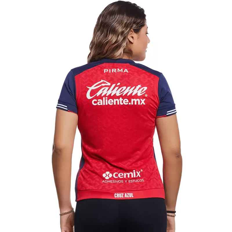 2024 2025 Cruz Azul Womens Third Soccer Jersey Blue Red