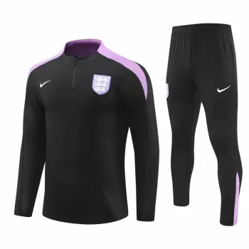 2024 2025 England Mens Black Training Technical Soccer Tracksuit Kit