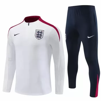 2024 2025 England Mens White Training Technical Soccer Tracksuit Kit