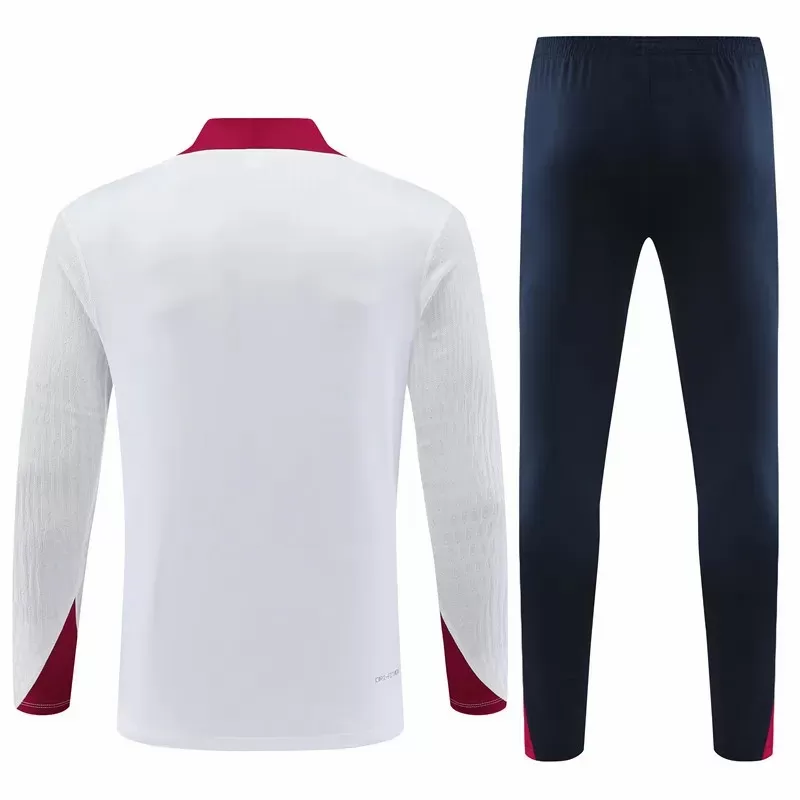 2024 2025 England Mens White Training Technical Soccer Tracksuit Kit 2024 2025 England Mens White Training Technical Soccer Tracksuit Kit