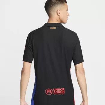 2024 2025 FC Barcelona Mens Away Authentic Soccer Jersey Player Version Black
