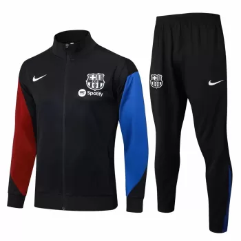 2024 2025 FC Barcelona Mens Black Training Presentation Soccer Tracksuit Kit
