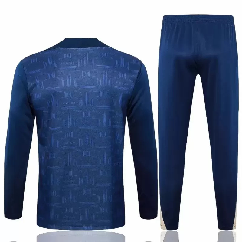 2024 2025 FC Barcelona Mens Blue Training Technical Soccer Tracksuit Kit