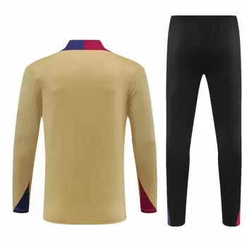 2024 2025 FC Barcelona Mens Gold Training Technical Soccer Tracksuit Kit