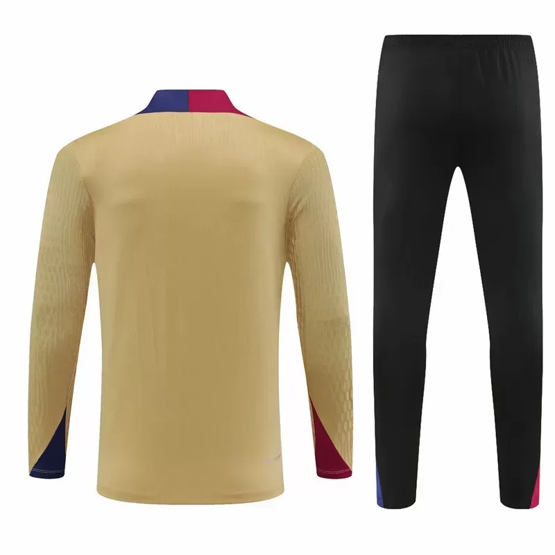 2024 2025 FC Barcelona Mens Gold Training Technical Soccer Tracksuit Kit 2024 2025 FC Barcelona Mens Gold Training Technical Soccer Tracksuit Kit