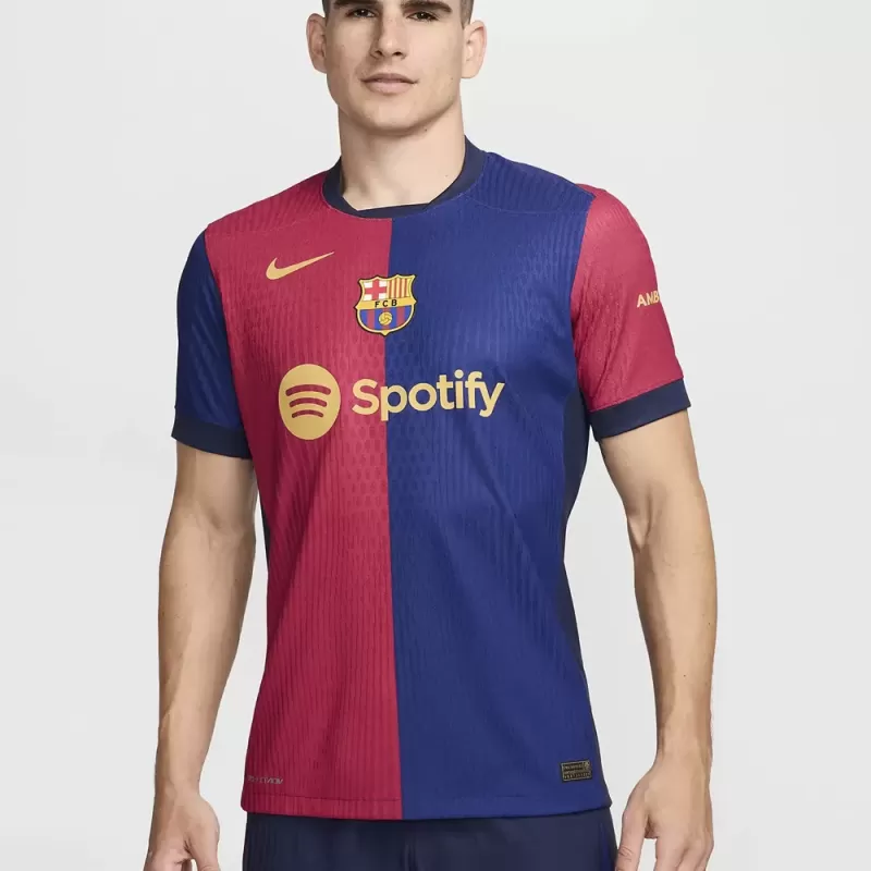 2024 2025 FC Barcelona Mens Home Authentic Soccer Jersey 125th Anniversary Player Version