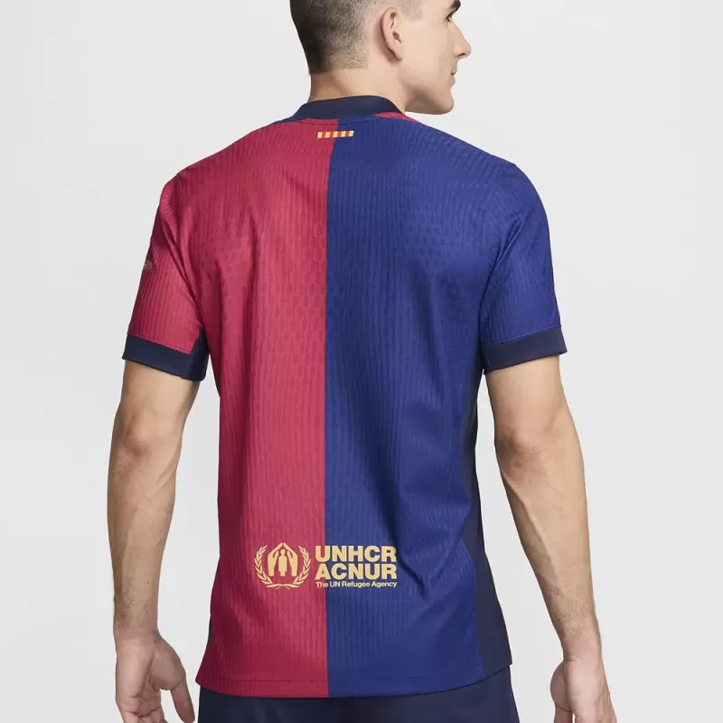 2024 2025 FC Barcelona Mens Home Authentic Soccer Jersey 125th Anniversary Player Version