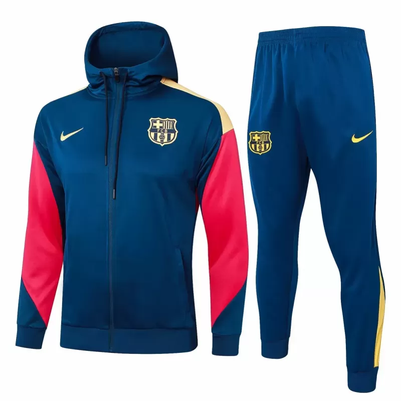2024 2025 FC Barcelona Mens Navy Hooded Presentation Soccer Tracksuit Kit 2024 2025 FC Barcelona Mens Navy Hooded Presentation Soccer Tracksuit Kit