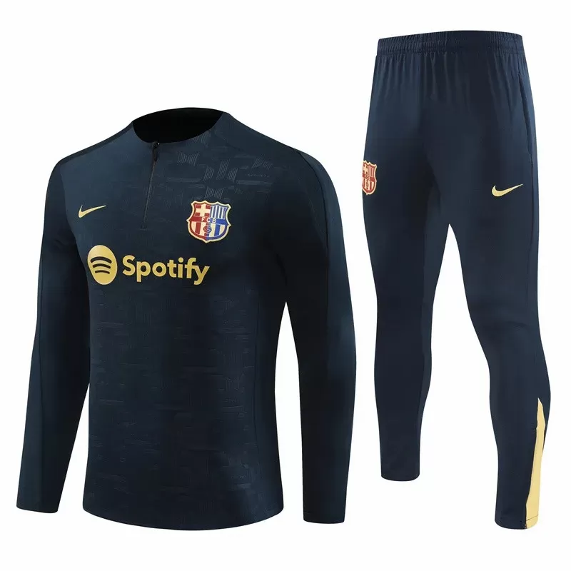 2024 2025 FC Barcelona Mens Navy Training Technical Soccer Tracksuit Kit