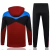 2024 2025 FC Barcelona Mens Red Hooded Presentation Soccer Tracksuit Kit 2024 2025 FC Barcelona Mens Red Hooded Presentation Soccer Tracksuit Kit