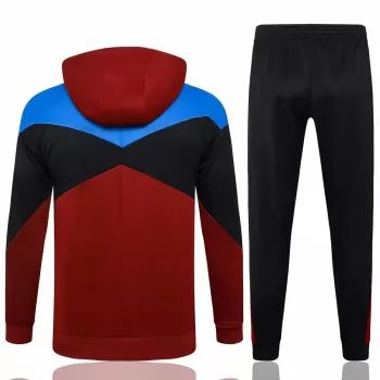 2024 2025 FC Barcelona Mens Red Hooded Presentation Soccer Tracksuit Kit 2024 2025 FC Barcelona Mens Red Hooded Presentation Soccer Tracksuit Kit