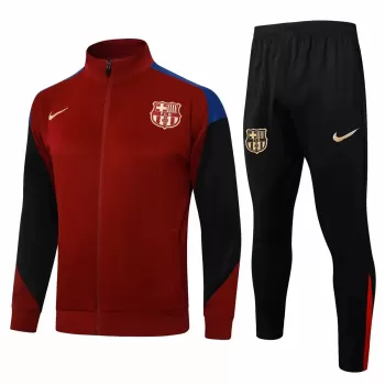 2024 2025 FC Barcelona Mens Red Training Presentation Soccer Tracksuit Kit