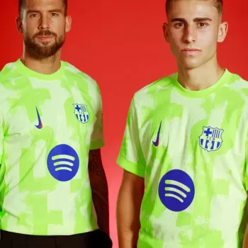 2024 2025 FC Barcelona Mens Third Authentic Soccer Jersey Player Version Lime