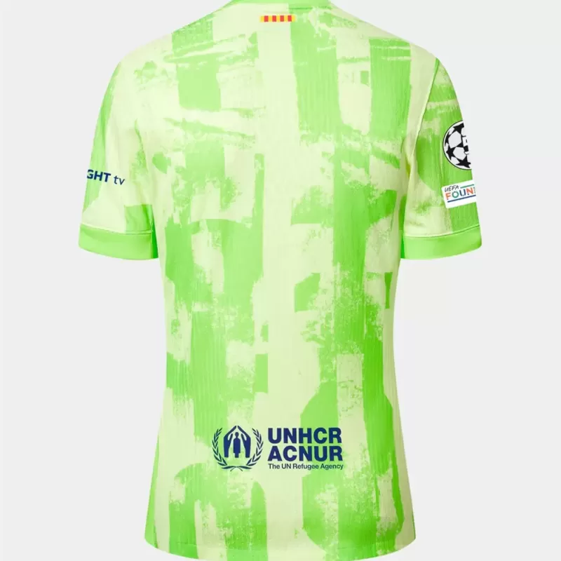 2024 2025 FC Barcelona Mens Third Authentic Soccer Jersey Player Version Lime 2024 2025 FC Barcelona Mens Third Authentic Soccer Jersey Player Version Lime