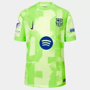 2024 2025 FC Barcelona Mens Third Soccer Jersey Venus Pattern Lime