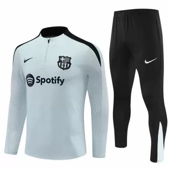 2024 2025 FC Barcelona Mens White Training Technical Soccer Tracksuit Kit