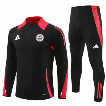 2024 2025 FC Bayern Munich Mens Black Training Technical Soccer Tracksuit Kit