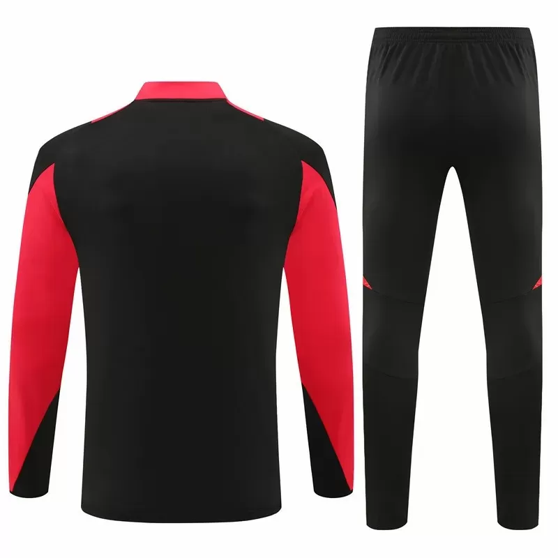 2024 2025 FC Bayern Munich Mens Black Training Technical Soccer Tracksuit Kit