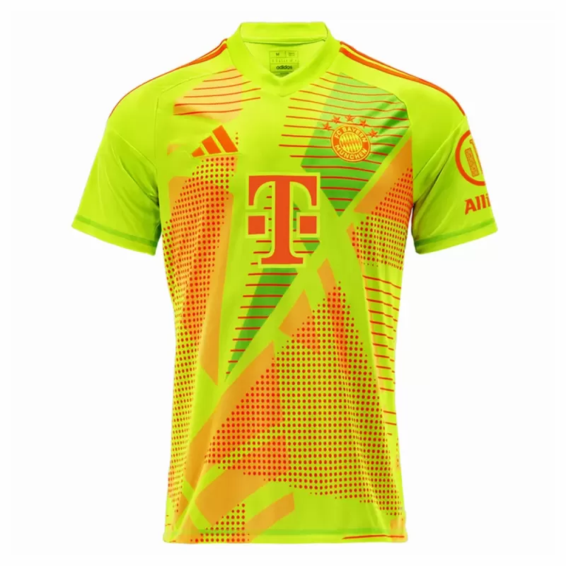 2024 2025 FC Bayern Munich Mens Goalkeeper Soccer Jersey White Pattern 2024 2025 FC Bayern Munich Mens Goalkeeper Soccer Jersey White Pattern