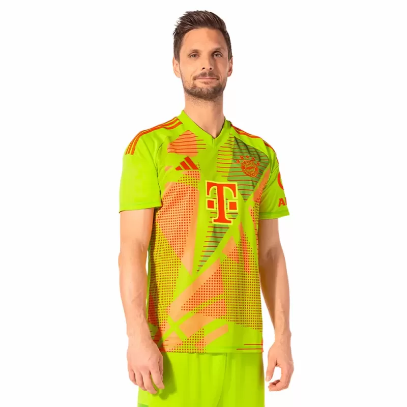 2024 2025 FC Bayern Munich Mens Goalkeeper Soccer Jersey White Pattern 2024 2025 FC Bayern Munich Mens Goalkeeper Soccer Jersey White Pattern