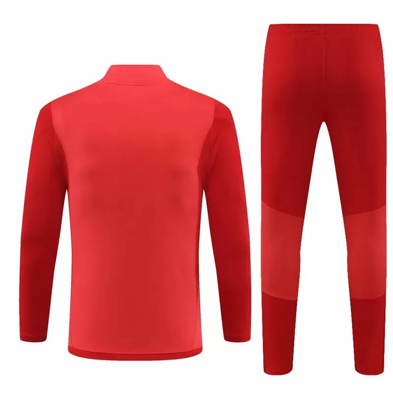 2024 2025 FC Bayern Munich Mens Red Training Technical Soccer Tracksuit Kit