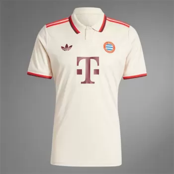 2024 2025 FC Bayern Munich Mens Third Soccer Jersey Linen White