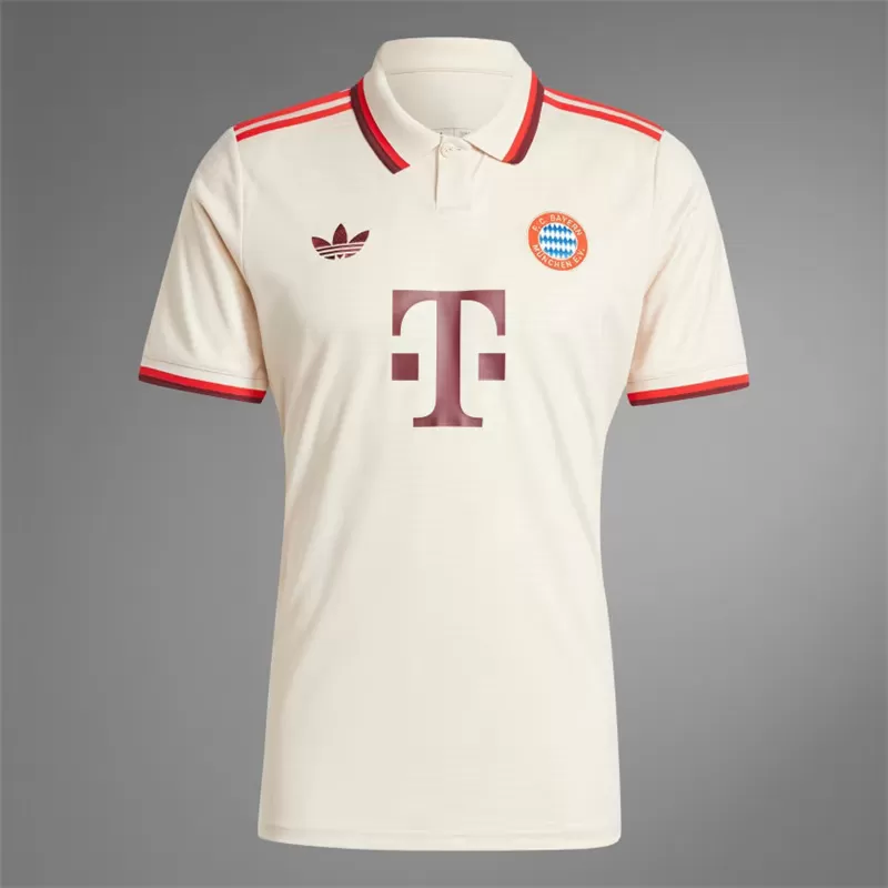 2024 2025 FC Bayern Munich Mens Third Soccer Jersey Linen White