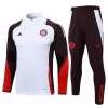 2024 2025 FC Bayern Munich Mens White Training Technical Soccer Tracksuit Kit