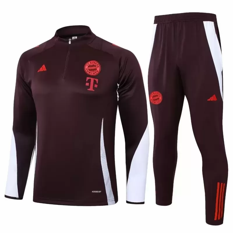 2024 2025 FC Bayern Munich Mens Wine Red Training Soccer Tracksuit Kit 2024 2025 FC Bayern Munich Mens Wine Red Training Soccer Tracksuit Kit