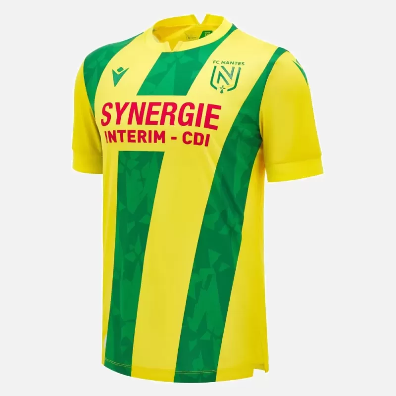 2024 2025 FC Nantes Mens Home Soccer Jersey Yellow Green Geometric 2024 2025 FC Nantes Mens Home Soccer Jersey Yellow Green Geometric