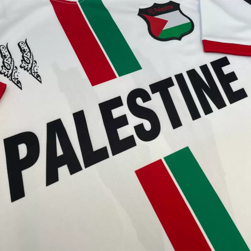 2024 2025 FC Palestine Mens Away Soccer Jersey Traditional Flag Colors 2024 2025 FC Palestine Mens Away Soccer Jersey Traditional Flag Colors
