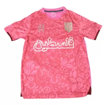 2024 2025 FC Palestine X Farrah Azam Mens Collab Soccer Jersey Pink
