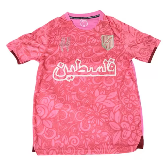 2024 2025 FC Palestine X Farrah Azam Mens Collab Soccer Jersey Pink 2024 2025 FC Palestine X Farrah Azam Mens Collab Soccer Jersey Pink