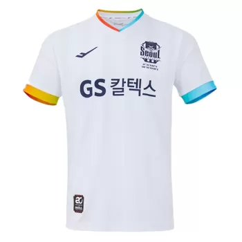 2024 2025 FC Seoul Mens Away Soccer Jersey White Navy
