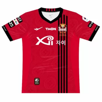 2024 2025 FC Seoul Mens Home Soccer Jersey Red Black