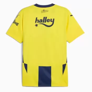 2024 2025 Fenerbahce SK Mens Home Soccer Jersey Yellow Navy Stripes