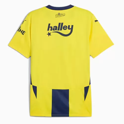 2024 2025 Fenerbahce SK Mens Home Soccer Jersey Yellow Navy Stripes 2024 2025 Fenerbahce SK Mens Home Soccer Jersey Yellow Navy Stripes