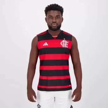 2024 2025 Flamengo Mens Home Sleeveless Soccer Jersey