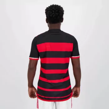 2024 2025 Flamengo Mens Home Soccer Jersey Red Black