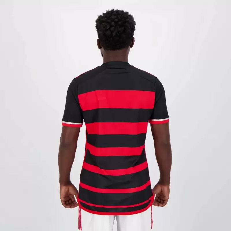 2024 2025 Flamengo Mens Home Soccer Jersey Red Black