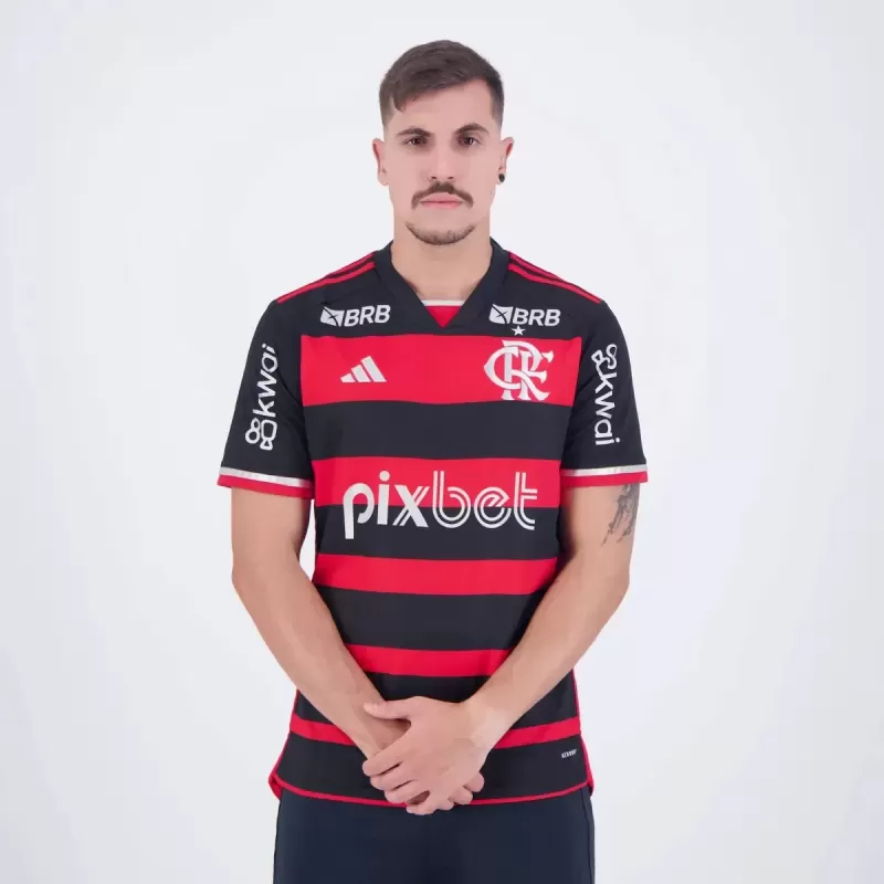 2024 2025 Flamengo Mens Home Soccer Jersey with Sponsors 2024 2025 Flamengo Mens Home Soccer Jersey with Sponsors