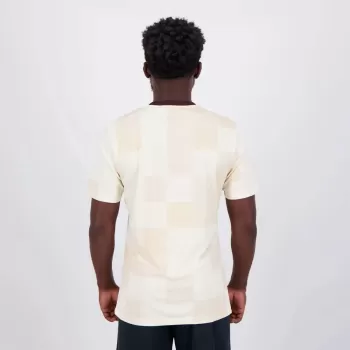 2024 2025 Flamengo Mens Pre Match Soccer Jersey Off-White