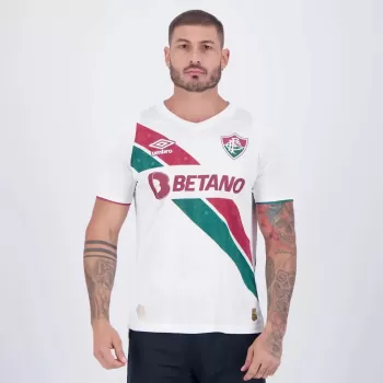 2024 2025 Fluminense Mens Away Soccer Jersey White Sand Texture
