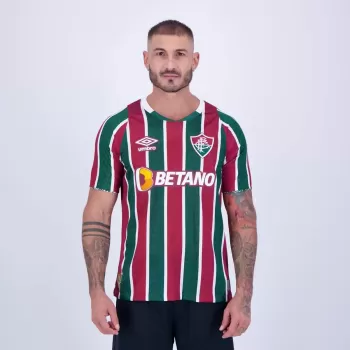 2024 2025 Fluminense Mens Home Soccer Jersey Garnet Green