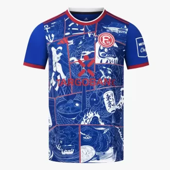 2024 2025 Fortuna Dusseldorf Mens Daruma Soccer Jersey Blue Luck