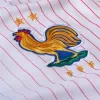 2024 2025 France Mens Away Soccer Jersey White Pinstripe