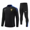 2024 2025 France Mens Black Training Technical Soccer Tracksuit Kit 2024 2025 France Mens Black Training Technical Soccer Tracksuit Kit