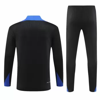 2024 2025 France Mens Black Training Technical Soccer Tracksuit Kit
